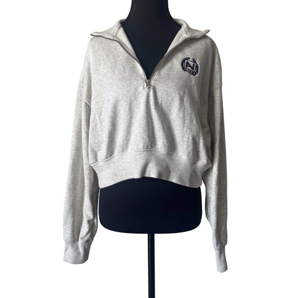 Nike Sportswear Women's Oversized 1/2-Zip Crop Sweatshirt Size Small Sporty Gym